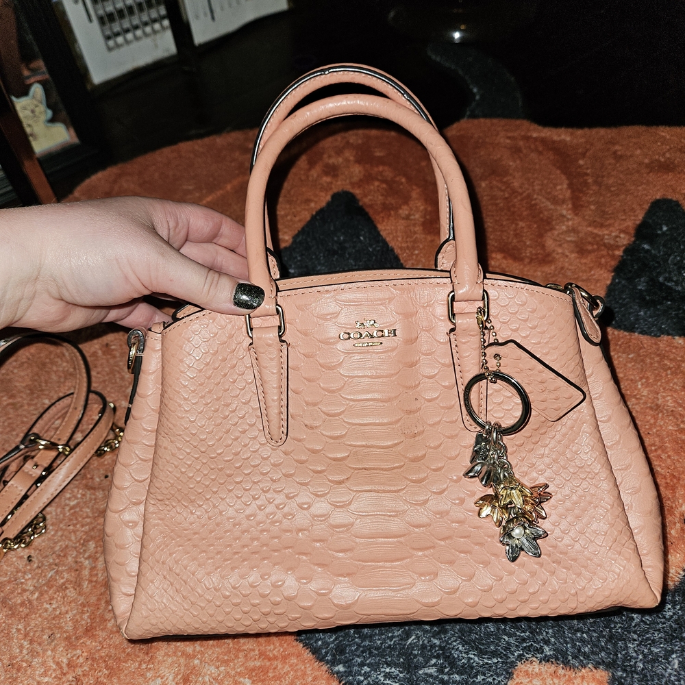 Coach Pink Textured Women's Bag
